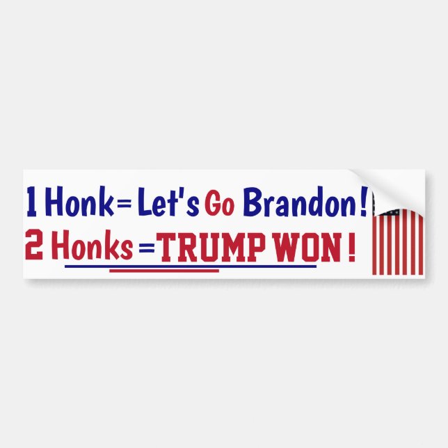 Honk Let's go Brandon Bumper Sticker (Front)