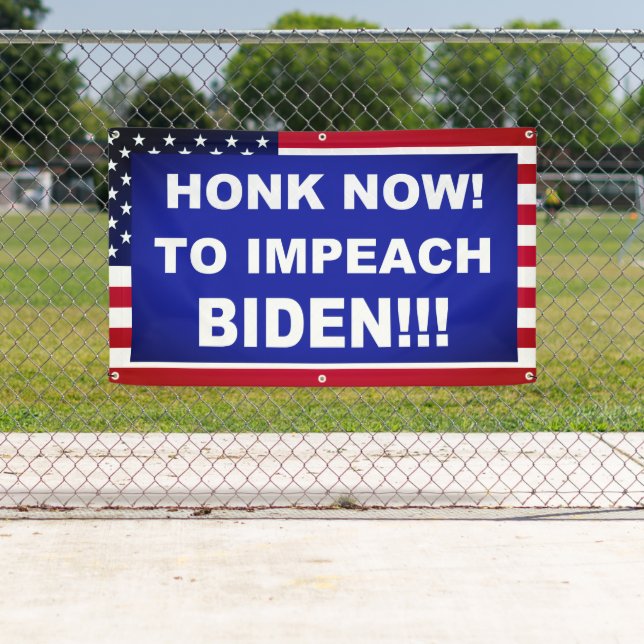 Honk Now To Impeach Biden Banner (Insitu)