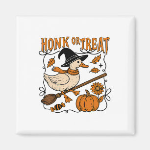 Honk Or Treat Halloween Goose Cute Goose Witchy Ha Magnet