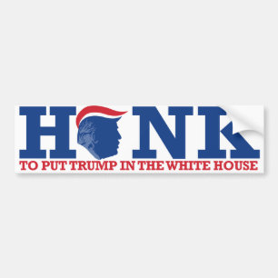Honk to put Trump in the White House - ReTrumplica Bumper Sticker