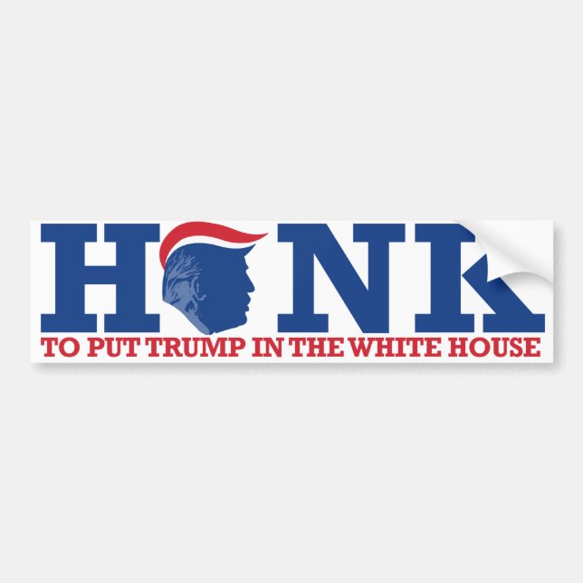 Honk to put Trump in the White House - ReTrumplica Bumper Sticker (Front)