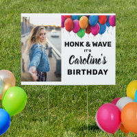 Honk & Wave Birthday Balloon Custom Photo Text