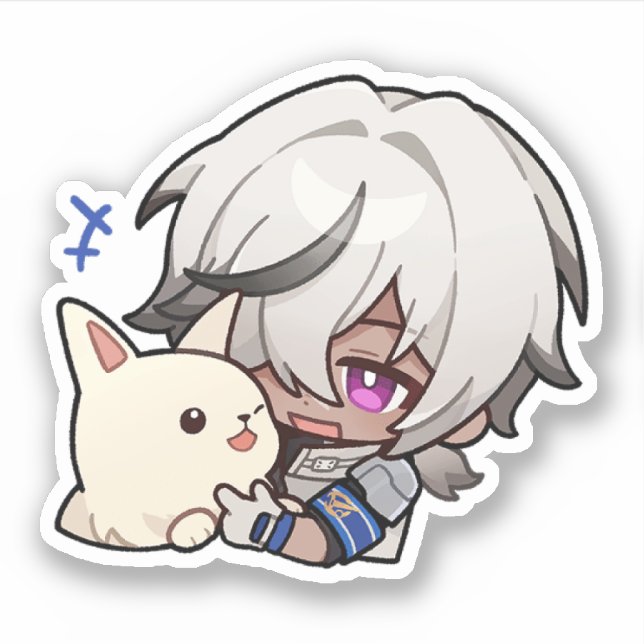 Honkai Star Rail Chibi Arlan And Peppy Sticker (Front)