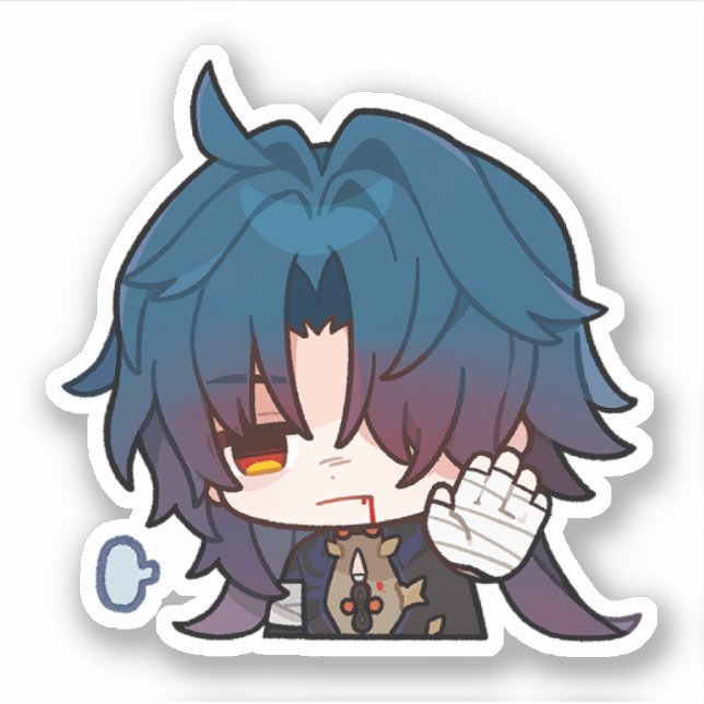 Honkai Star Rail Chibi Blade I'm Fine Sticker (Front)