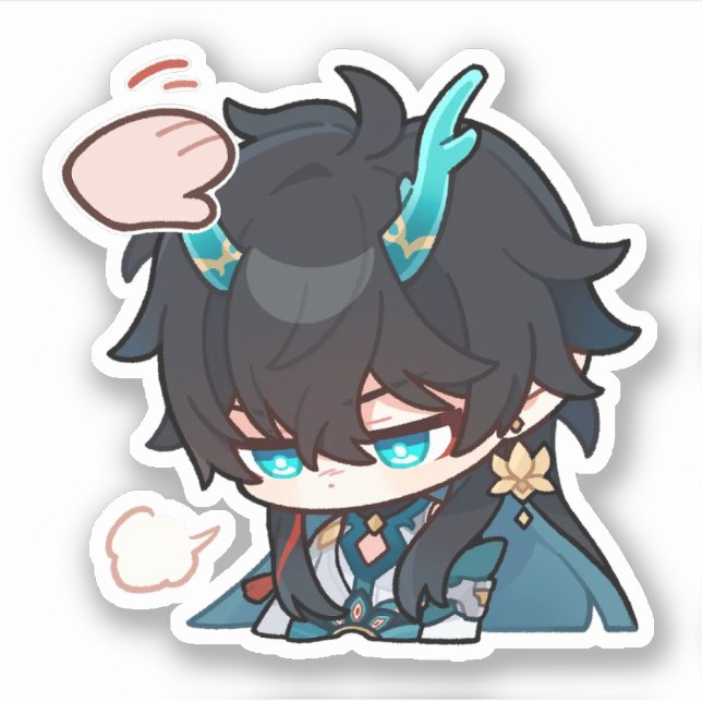 Honkai Star Rail Chibi Dan Heng IL Pat Sticker (Front)