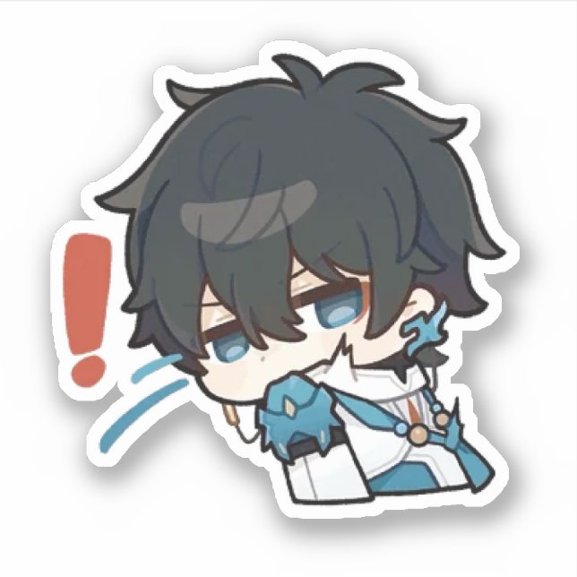 Honkai Star Rail Chibi Dan Heng Surprise Sticker (Front)