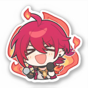 Honkai Star Rail Chibi Luka Fired Up Sticker