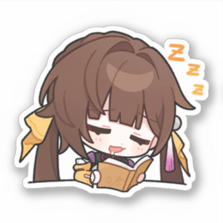 Honkai Star Rail Chibi Sushang Studying Sticker