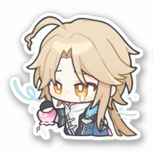 Honkai Star Rail Chibi Yanqing No Money Sticker