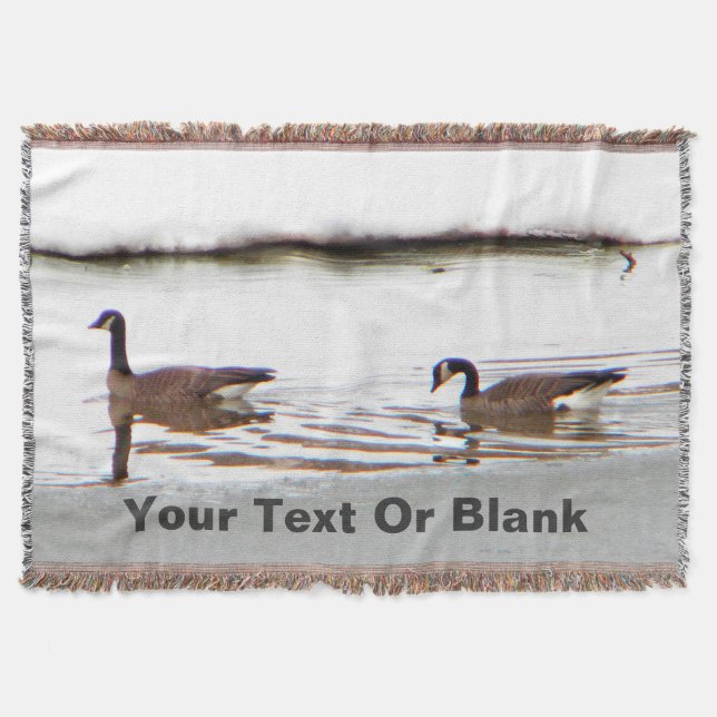 Honkers - Canada Geese Throw Blanket (Front)