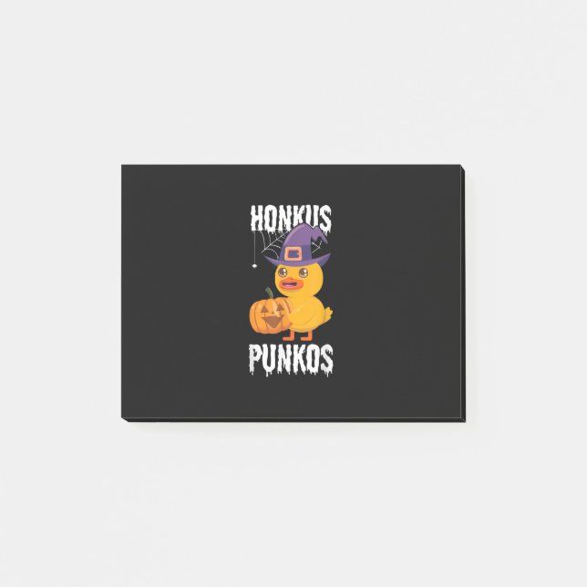 Honkus Ponkus Funny Duck Halloween Witch Design Post-it Notes (Front)