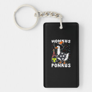 Honkus Ponkus Funny Goose Halloween Costume Tennis Key Ring