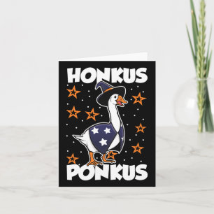 Honkus Ponkus Funny Halloween Witch Cute Goose Wit Card
