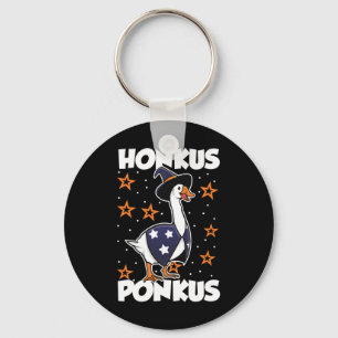 Honkus Ponkus Funny Halloween Witch Cute Goose Wit Key Ring