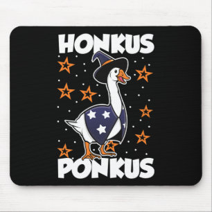 Honkus Ponkus Funny Halloween Witch Cute Goose Wit Mouse Mat