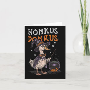 Honkus Ponkus Funny Halloween Witch Goose Duck Lov Card