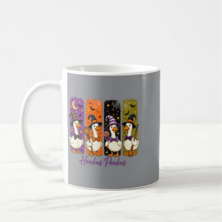 Honkus Ponkus Funny Halloween Witch Goose Vintage Coffee Mug