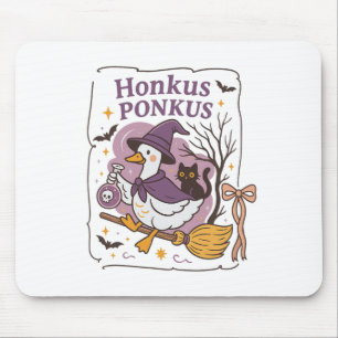 Honkus Ponkus Goose Halloween Witch Goose Silly Go Mouse Mat