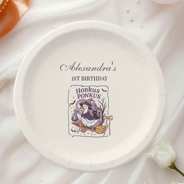 Honkus Ponkus Spooky Goose Halloween  Paper Plate (Creator Uploaded)