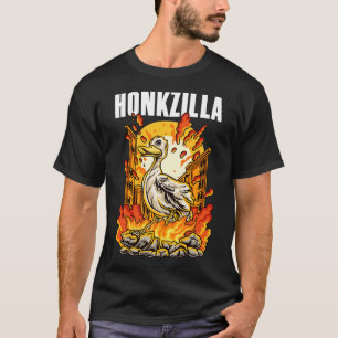 Honkzilla Goose Gifts Men Women Kids Retro Funny G T-Shirt