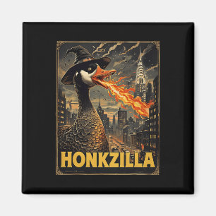Honkzilla Goose Halloween Silly Goose Horror Spook Magnet