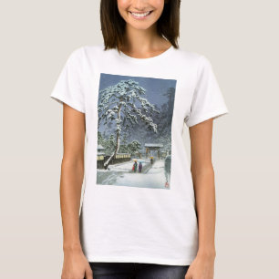 Honmonji Temple in Snow - Kawase Hasui 川瀬 巴水 T-Shirt