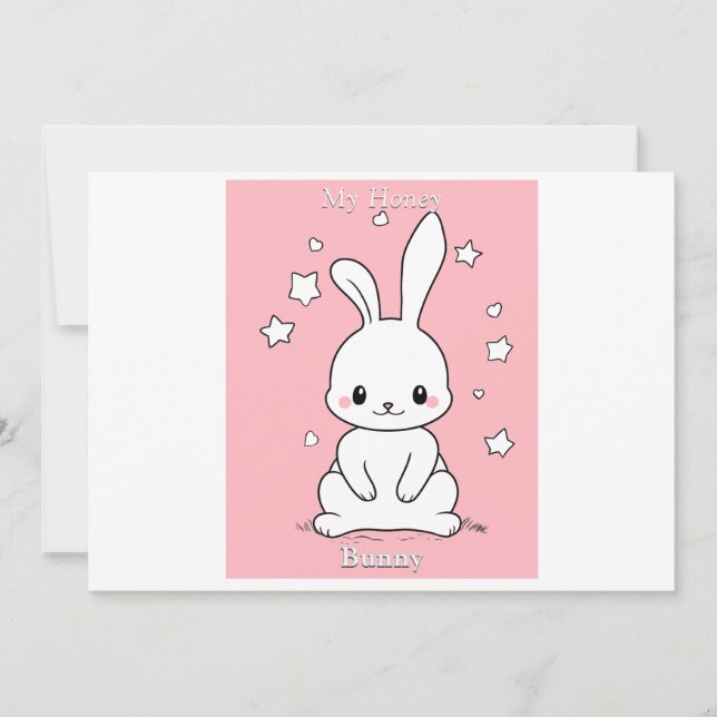 Honney Bunny Thank You Card (Front)
