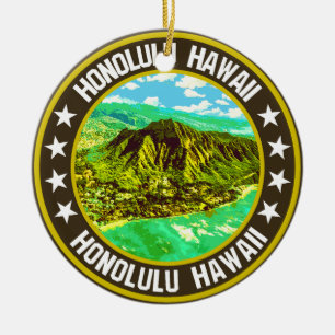 Honolulu                                           ceramic tree decoration