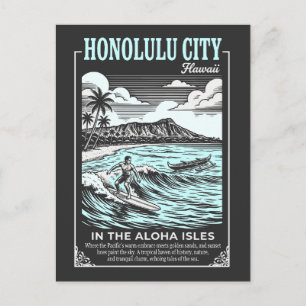 Honolulu City Hawaii In The Aloha Isles Postcard