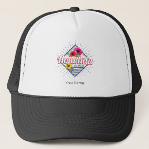 Honolulu City Hawaii United States Vintage USA Trucker Hat