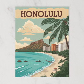 Honolulu: Diamond Head Beach Paradise Postcard