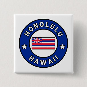 Honolulu Hawaii 15 Cm Square Badge