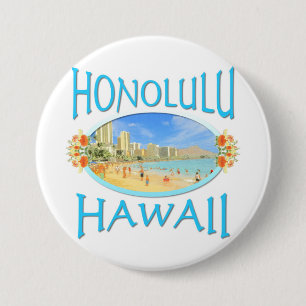 Honolulu Hawaii 7.5 Cm Round Badge