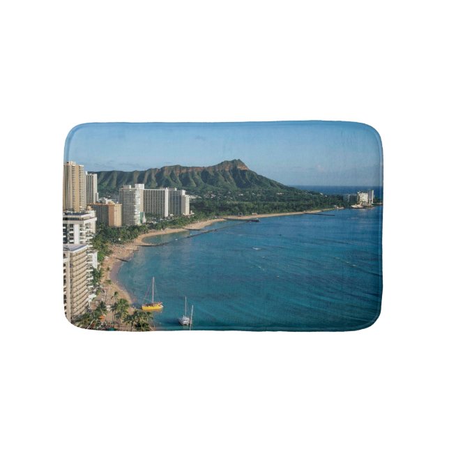 Honolulu Hawaii Bath Mat (Front)
