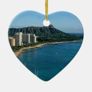 Honolulu Hawaii Ceramic Tree Decoration