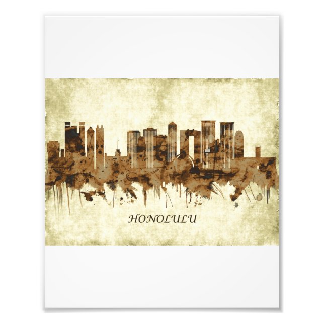 Honolulu Hawaii Cityscape Photo Print (Front)