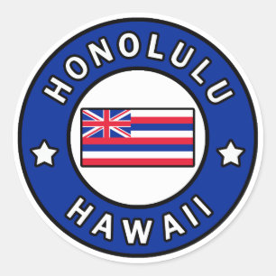 Honolulu Hawaii Classic Round Sticker