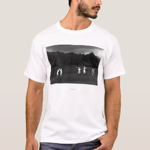 Honolulu, Hawaii - Golfers Playing at Country T-Shirt
