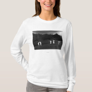 Honolulu, Hawaii - Golfers Playing at Country T-Shirt