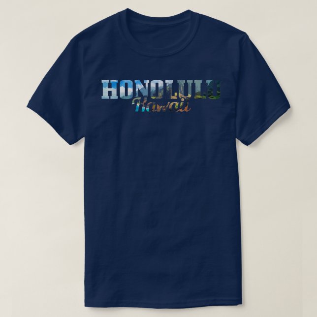 Honolulu Hawaii Hawaiian Islands Surf Surfing Surf T-Shirt (Design Front)