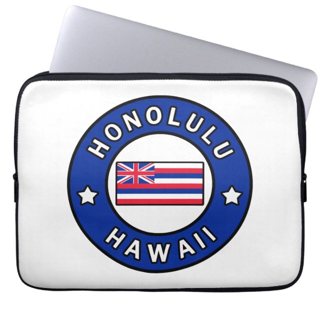 Honolulu Hawaii Laptop Sleeve (Front)