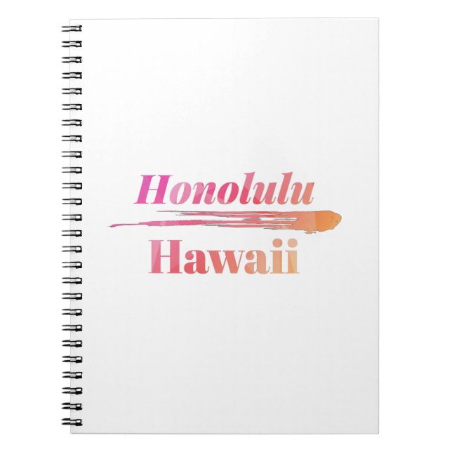 Honolulu Hawaii Low Poly Notebook (Front)