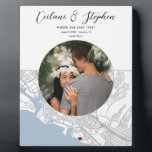 Honolulu Hawaii Map Wedding Engagement Photo Gift Plaque<br><div class="desc">Turn your engagement or wedding location and cherished photo into a personalised piece of art! This custom map design makes a perfect Engagement or Wedding keepsake gift! Customise this design with your photo, location & details, and move the heart to your location within Honolulu, Hawaii (can even change the heart...</div>