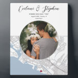 Honolulu Hawaii Map Wedding Engagement Photo Gift Plaque<br><div class="desc">Turn your engagement or wedding location and cherished photo into a personalised piece of art! This custom map design makes a perfect Engagement or Wedding keepsake gift! Customise this design with your photo, location & details, and move the heart to your location within Honolulu, Hawaii (can even change the heart...</div>