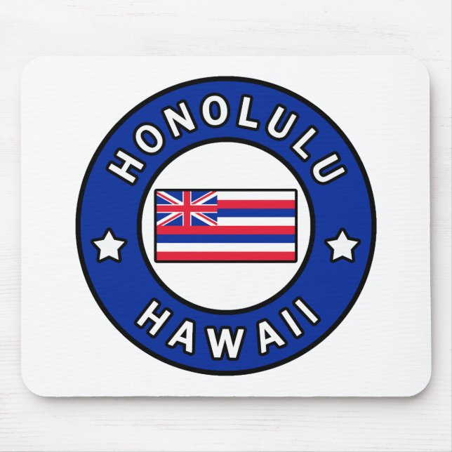 Honolulu Hawaii Mouse Mat (Front)