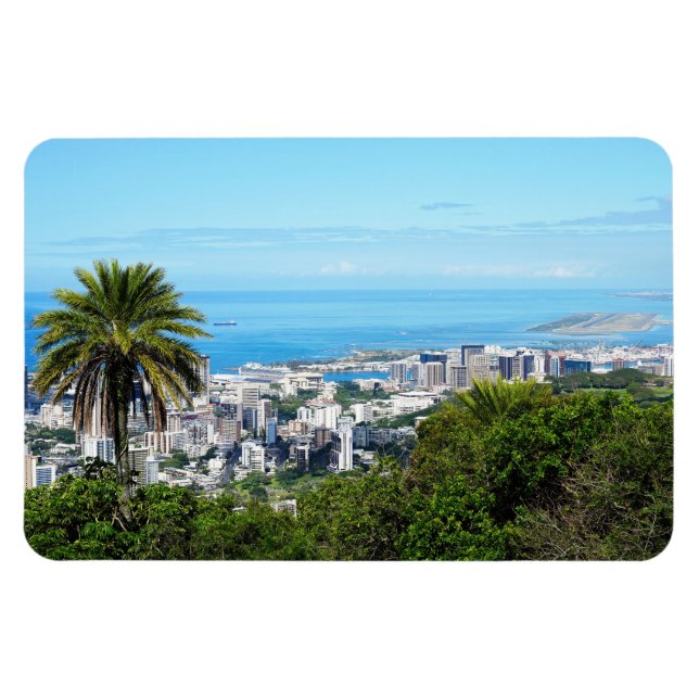 Honolulu Hawaii Photo Magnet (Horizontal)
