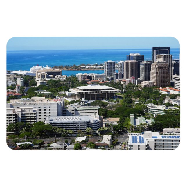 Honolulu Hawaii Photo Magnet (Horizontal)