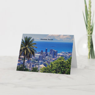 Honolulu, Hawaii picturesque cityscape Card