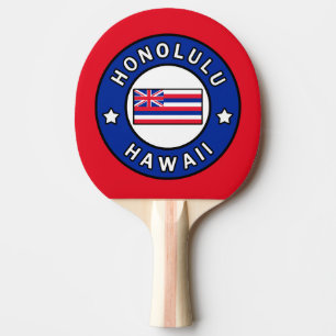 Honolulu Hawaii Ping Pong Paddle