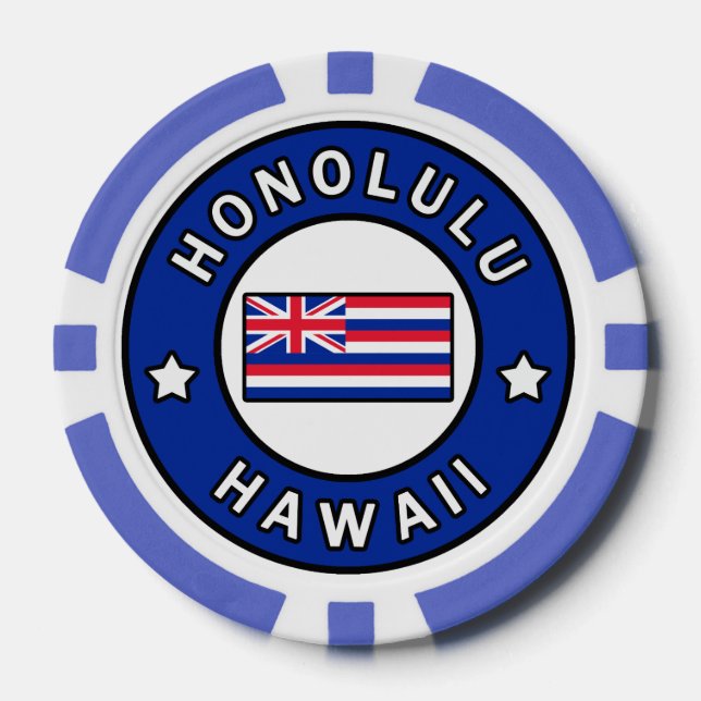 Honolulu Hawaii Poker Chips (Front)